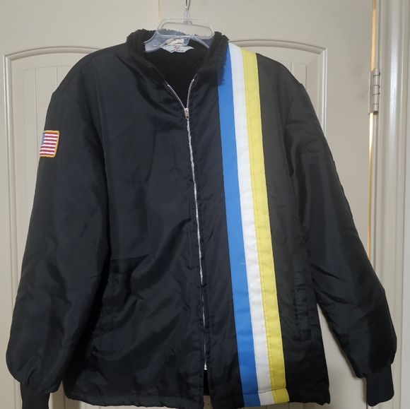 Men's Vintage Great Lakes Fleece Bomber Jacket - Picture 1 of 5